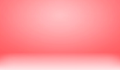 Fototapeta premium Pink color studio background. Abstract empty room with soft light for product. Simple peach backdrop. Line horizon. Gradient honey background. Texture blank wall and floor. Vector illustration