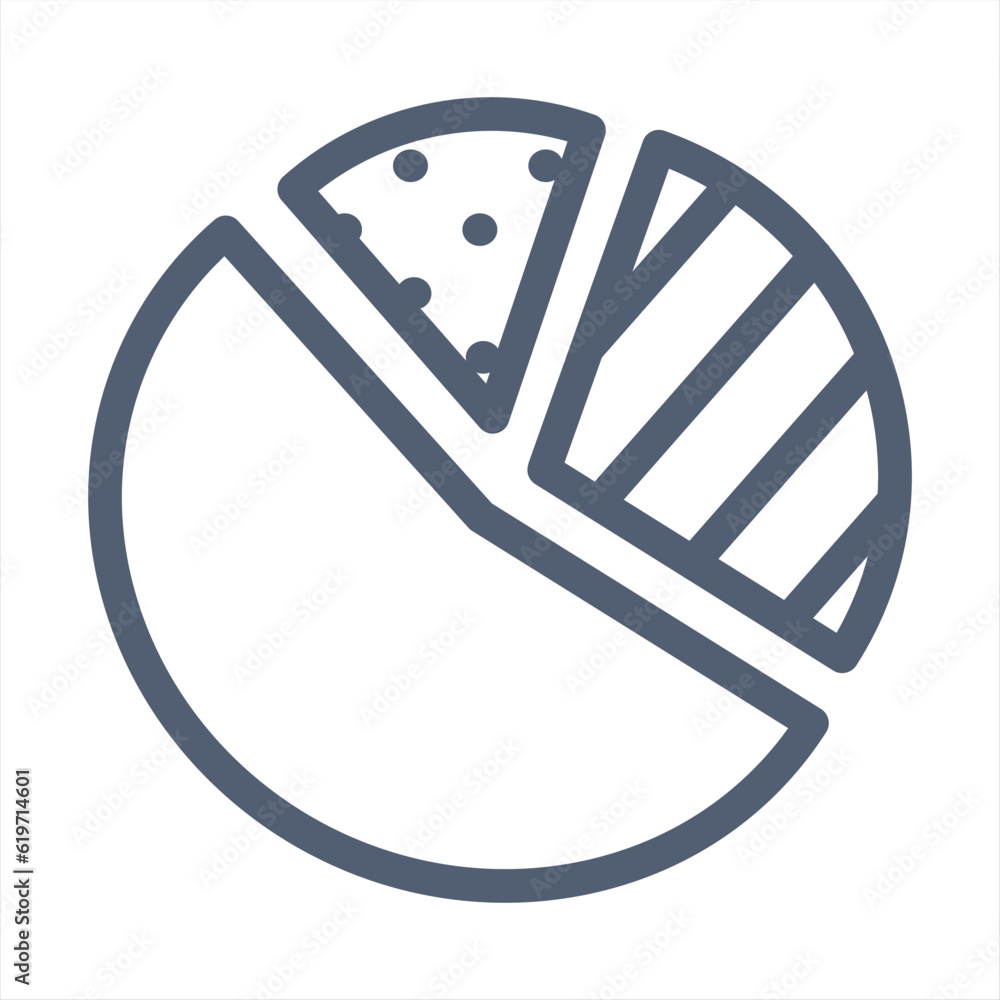 Poster pie chart icon,vector illustration. flat design style. vector pie chart icon illustration isolated o
