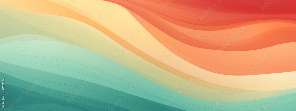 Poster abstract paint waves background illustration - soft pastel multicolored colorful color and fine line