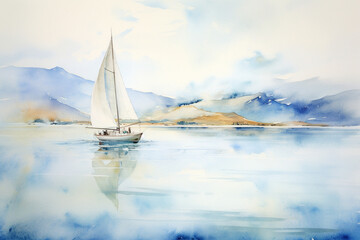 Scandinavian breeze watercolor