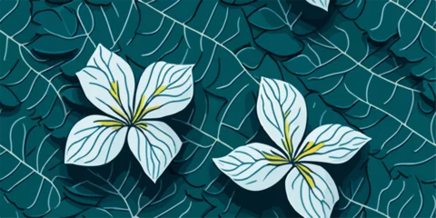 Möbelaufkleber Tropical Flair: Infusing Your Designs with the Exotic Charm of Frangipani Patterns © valenia