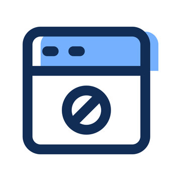 ad block filled line icon