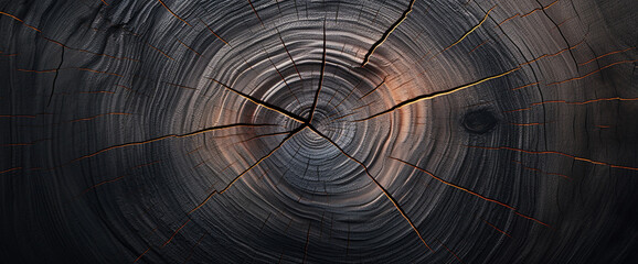 Wood larch texture of cut tree trunk, close-up. Wooden pattern. generative ai.