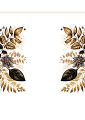 Floral design watercolor fern leaves, foliage decorative frame print. © SyahCreation