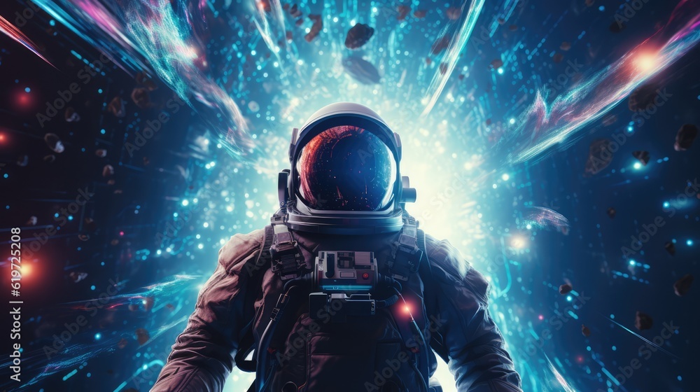 Canvas Prints astronaut exploring deep space