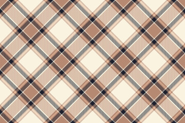 Textile seamless check of vector background texture with a pattern fabric plaid tartan.