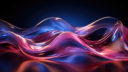 Fototapeta premium Wave abstarct neon background