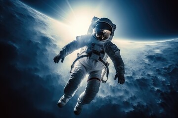 Fototapeta premium Astronaut exploring deep space