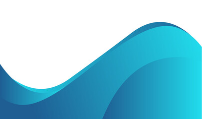 Modern blue gradient abstract vector long wide banner background