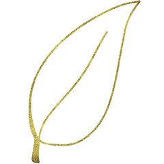 Golden glitter leaves