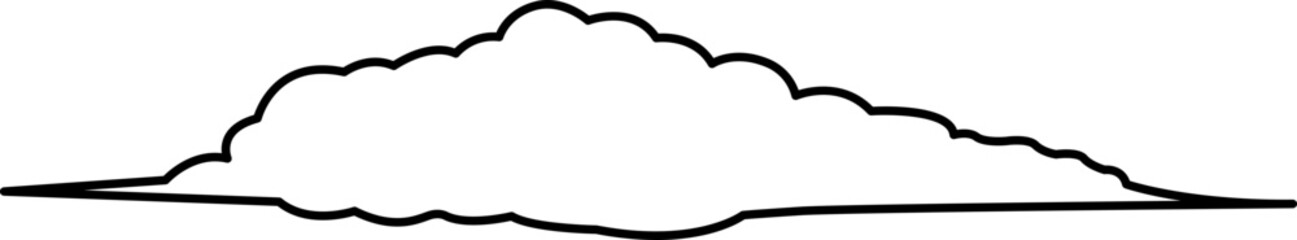 Cloud Illustration. Cloud Doodle. Cloud Icon. Simple Cloud Shape Illustration. Cloud Illustration Isolated on White Background. Vector illustration. Elements for design.