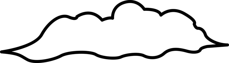 Cloud Illustration. Cloud Doodle. Cloud Icon. Simple Cloud Shape Illustration. Cloud Illustration Isolated on White Background. Vector illustration. Elements for design.
