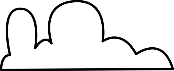 Cloud Illustration. Cloud Doodle. Cloud Icon. Simple Cloud Shape Illustration. Cloud Illustration Isolated on White Background. Vector illustration. Elements for design.