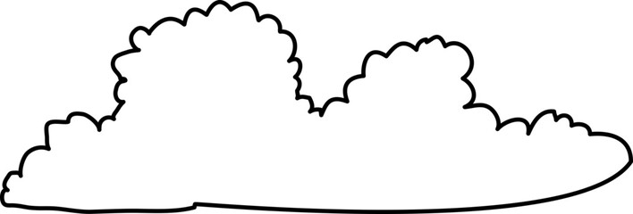 Cloud Illustration. Cloud Doodle. Cloud Icon. Simple Cloud Shape Illustration. Cloud Illustration Isolated on White Background. Vector illustration. Elements for design.