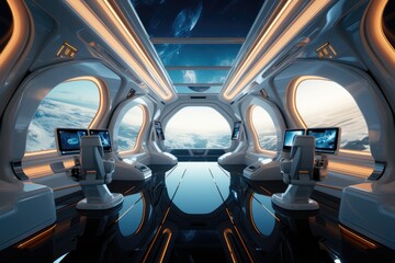 Naklejka premium Futuristic interior design