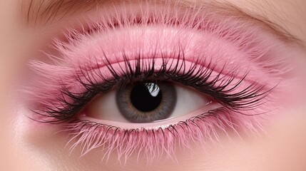Beautiful Woman with Extreme Long False Eyelashes. Eyelash Extensions. Makeup, Cosmetics. Beauty, Skincare