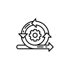 Agile methodology icon in vector. Illustration