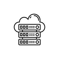 Cloud computing icon in vector. Illustration