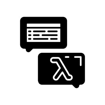 Functional programming icon in vector. Illustration
