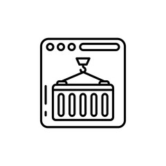 Containerization icon in vector. Illustration