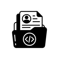 Portfolio icon in vector. Illustration