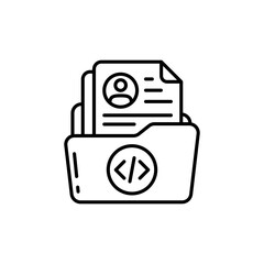 Portfolio icon in vector. Illustration