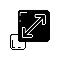 Scalability icon in vector. Illustration