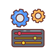 Configuration management icon in vector. Illustration