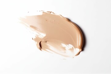 AI-generated illustration of smooth, creamy liquid on a pristine white background.