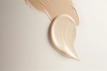 AI-generated illustration of smooth, creamy liquid on a pristine white background.