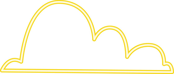 Cloud Neon. Cloud Icon Line Neon. Cloud Neon Signboard Icon. Cloud Neon Icon. Neon Cloud Outline Icon. Vector illustration. Elements for design. Flat design.