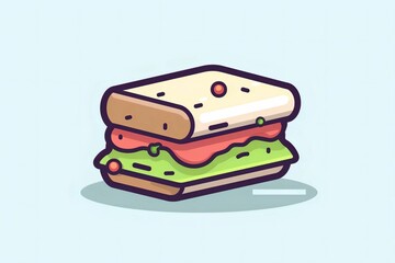 a colorful sandwich with cheese, lettuce and tomato