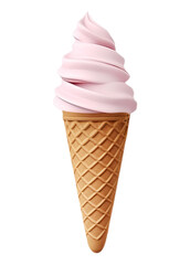 Ice cream in the cone. Generated AI