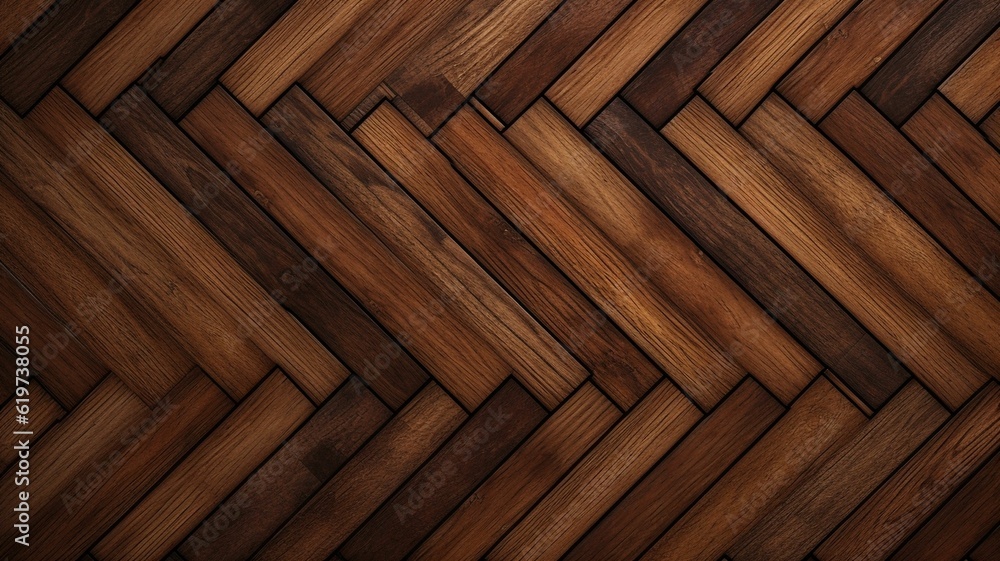 Poster ai generated illustration of a wooden floor with a herringbone pattern