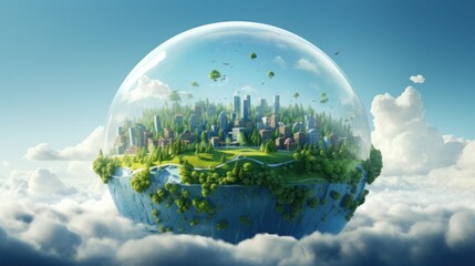 World Ozone Day Background, International Day for the Preservation Concept. Generative Ai - obrazy, fototapety, plakaty