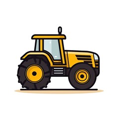 tractor symbol - minimalist logo template created using generative AI tools