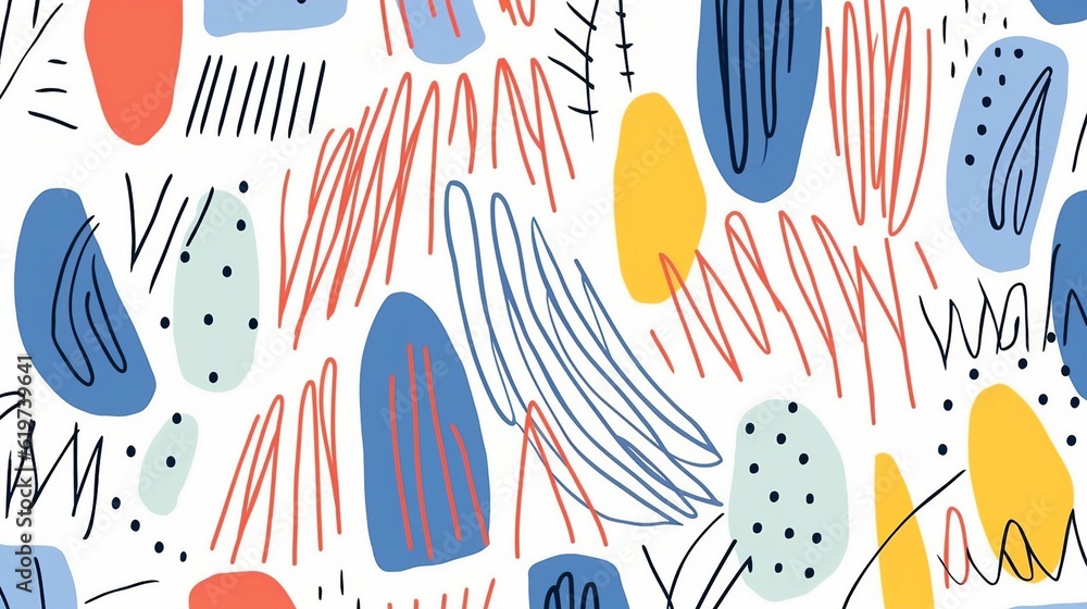 Poster multicolored pattern composed of various vibrantly colored objects, ai-generated.