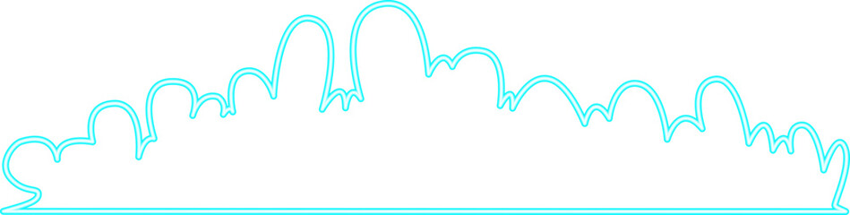 Cloud Neon. Neon Cloud. Cloud Icon Line Neon. Cloud Neon Signboard Icon. Cloud Neon Icon. Neon Cloud Outline Icon. Vector illustration. Elements for design. Flat design.