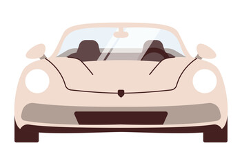 Modern sport car cabriolet. Modern super car. Vehicle icons view from top. Luxury Business Transportation. Vector flat illustration isolated on white background