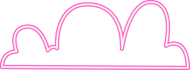 Cloud Neon. Neon Cloud. Cloud Icon Line Neon. Cloud Neon Signboard Icon. Cloud Neon Icon. Neon Cloud Outline Icon. Vector illustration. Elements for design. Flat design.