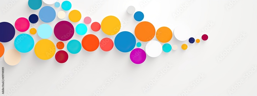 Wall mural abstract background design with colorful circles
