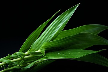 Obraz premium Photograph Of Lemongrass Leaf Natural Light, Generative AI