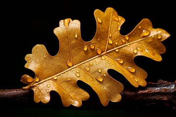 Photograph Of Oak Leaf Natural Light, Generative AI