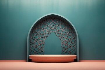 Meticulously crafted high-resolution Arabic podium background