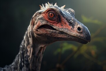 Close-Up of Corythosaurus, Natural light, Generative AI
