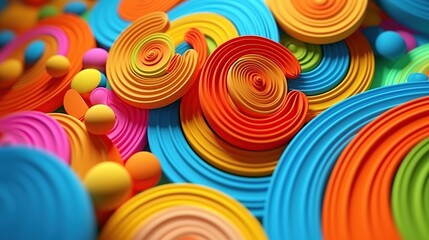 Fototapeta na wymiar colorful design with a spiral design