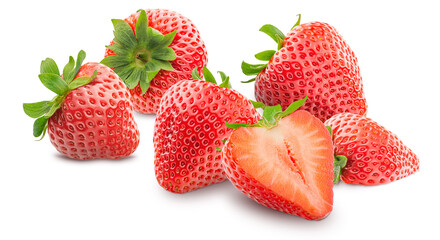 Strawberries isolated on white background - 619746667