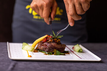 The delicious lamb before the eating.