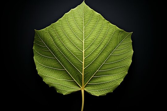 Photograph Of Poplar Leaf Natural Light, Generative AI