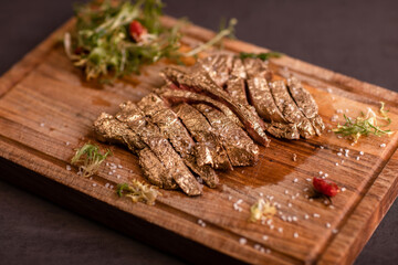 The sliced very tasty ​​beef